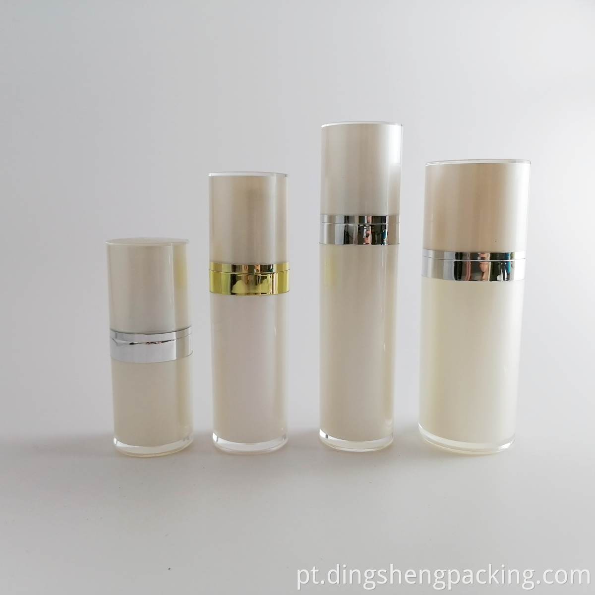Cosmetic Packaging 15ml 30ml small white plastic cosmetic acrylic lotion bottle 50ml